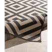 Alfresco ALF-9639 Black 7'3" Square Area Rug, Indoor/Outdoor