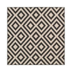 Alfresco ALF-9639 Black 7'3" Square Area Rug, Indoor/Outdoor