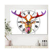 Rainbow Antlers Large Modern 3 Panels Wall Clock - 23" x 23" x 1"