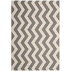 Courtyard Gray and Beige 5'3" x 7'7" Sisal Weave Outdoor Area Rug