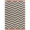 Alfresco ALF-9646 Black 5'3" x 7'6" Area Rug, Indoor/Outdoor