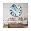 Modern Lake House Oversized Metal Wall Clock - 36 x 36