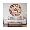 Flower Oversized Round Metal Wall Clock - 36 x 36