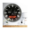 Smiling Red Lips Neon Skull Large Modern Wall Clock - 38" x 38" x 1"