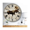 Moose Lodge 2 Oversized Cottage Wall Clock - 36" x 28" x 1"