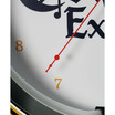 Corona Retro Round Neon Wall Analog Clock with Pull Chain, 14.5"