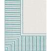 Alfresco ALF-9680 Teal 2'3" x 7'9" Runner Area Rug, Indoor/Outdoor