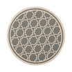 Courtyard Anthracite and Beige 6'7" x 6'7" Round Outdoor Area Rug