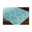 Alfresco ALF-9653 Teal 5'3" Round Area Rug, Indoor/Outdoor