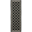 Courtyard Black and Beige 2'3" x 6'7" Runner Outdoor Area Rug