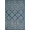 Courtyard Navy and Gray 2'7" x 5' Outdoor Area Rug