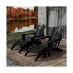 4 Piece Set Classic Folding Adirondack Chair With Footrest Ottoman