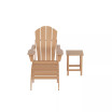 Adirondack Folding Chair with Ottoman and Side Table Set