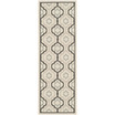 Courtyard Beige and Black 2'3" x 10' Runner Outdoor Area Rug