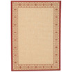 Courtyard Natural and Red 6'7" x 6'7" Square Outdoor Area Rug