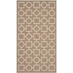Courtyard Brown and Bone 2'7" x 5' Sisal Weave Outdoor Area Rug