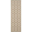 Courtyard Mocha and Beige 2'7" x 8'2" Runner Outdoor Area Rug
