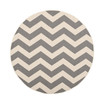 Courtyard Gray and Beige 6'7" x 6'7" Sisal Weave Round Outdoor Area Rug