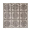 Amherst Indoor/Outdoor AMT411B Light Grey/Ivory 5' x 5' Square Area Rug
