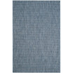 Courtyard Navy and Gray 6'7" x 9'6" Sisal Weave Outdoor Area Rug
