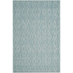 Courtyard Aqua 4' x 5'7" Outdoor Area Rug