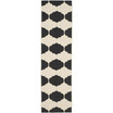Courtyard Beige and Black 2'3" x 12' Sisal Weave Runner Outdoor Area Rug