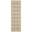 Courtyard Brown and Beige 2'3" x 12' Runner Outdoor Area Rug