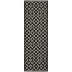 Courtyard Black and Beige 2'3" x 20' Runner Outdoor Area Rug