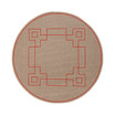 Alfresco ALF-9633 Rust 7'3" Round Area Rug, Indoor/Outdoor