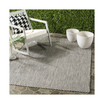 Courtyard Black and Light Gray 5'3" x 7'7" Sisal Weave Outdoor Area Rug