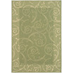 Courtyard Olive and Natural 2'3" x 6'7" Runner Outdoor Area Rug