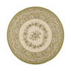 Courtyard Cream and Green 6'7" x 6'7" Sisal Weave Round Outdoor Area Rug
