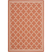 Courtyard Terracotta and Bone 6'7" x 9'6" Sisal Weave Outdoor Area Rug
