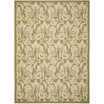 Courtyard Green and Creme 4' x 5'7" Outdoor Area Rug