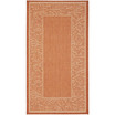 Courtyard Terracotta and Natural 4' x 5'7" Sisal Weave Outdoor Area Rug