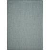 Courtyard Turquoise and Light Gray 6'7" x 9'6" Sisal Weave Outdoor Area Rug