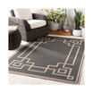 Alfresco ALF-9630 Black 8'9" Round Area Rug, Indoor/Outdoor