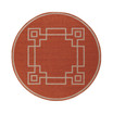 Alfresco ALF-9631 Rust 8'9" Round Area Rug, Indoor/Outdoor