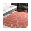 Alfresco ALF-9591 Rust 7'3" Square Area Rug, Indoor/Outdoor