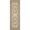 Courtyard Creme and Brown 2'3" x 6'7" Sisal Weave Runner Outdoor Area Rug