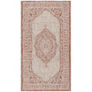 Courtyard Light Beige and Terracotta 2'7" x 5' Sisal Weave Outdoor Area Rug