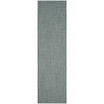 Courtyard Turquoise and Light Grey 2'3" x 8' Sisal Weave Runner Outdoor Area Rug