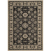 Courtyard Black and Creme 6'7" x 9'6" Sisal Weave Outdoor Area Rug