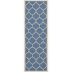 Courtyard Blue and Beige 2'3" x 14' Runner Outdoor Area Rug