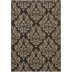 Courtyard Black and Creme 8' x 11' Outdoor Area Rug