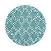 Alfresco ALF-9653 Teal 7'3" Round Area Rug, Indoor/Outdoor