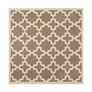 Courtyard Brown and Bone 4' x 4' Sisal Weave Square Outdoor Area Rug