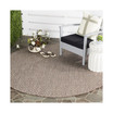 Courtyard Light Brown and Light Gray 6'7" x 6'7" Sisal Weave Round Outdoor Area Rug