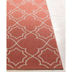 Alfresco ALF-9591 Rust 8'9" Square Area Rug, Indoor/Outdoor