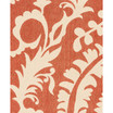 Alfresco ALF-9613 Rust 8'9" Square Area Rug, Indoor/Outdoor
